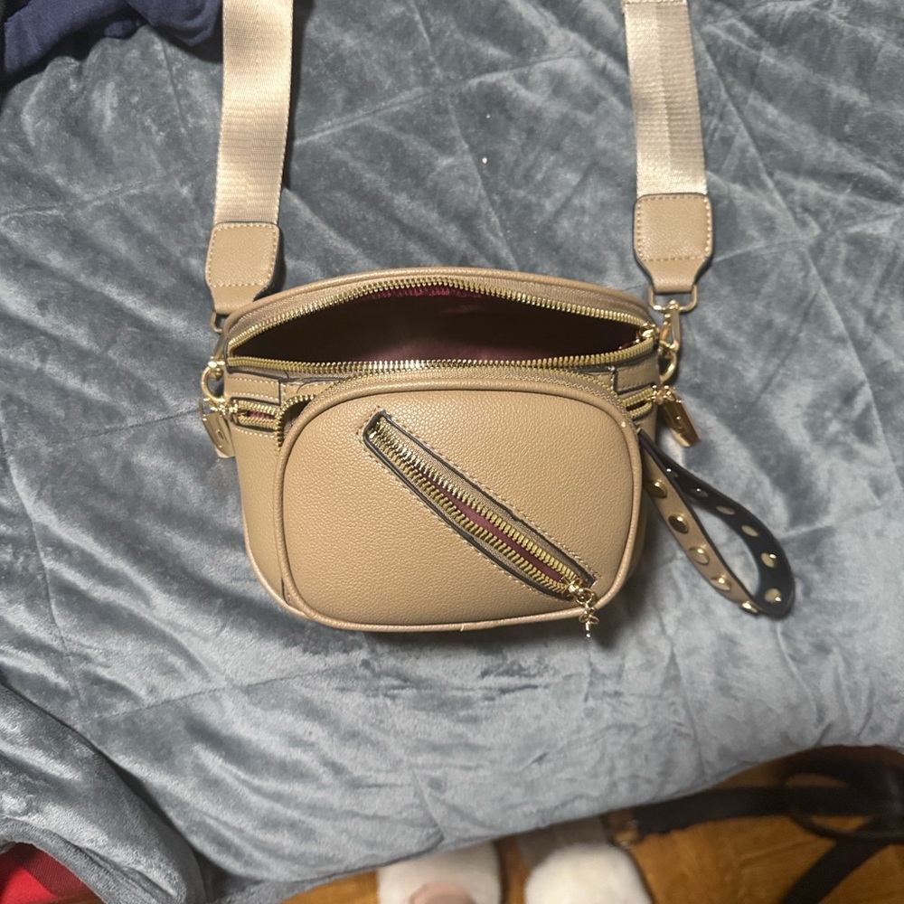 Stylish Tan Crossbody Bag